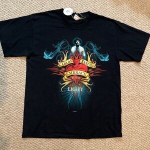 Carlos Santana Black Graphic T-Shirt